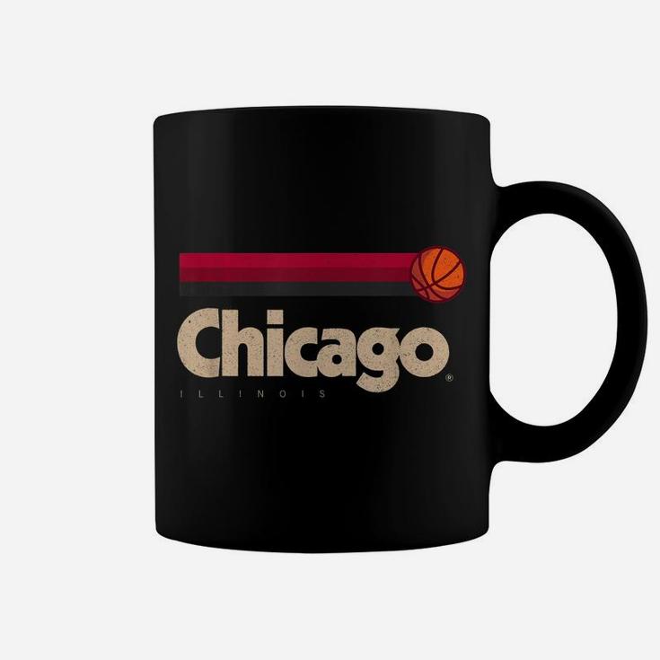 Red Chicago Basketball B-Ball City Illinois Retro Chicago Coffee Mug