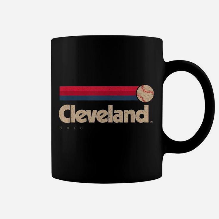 Red Cleveland Baseball Softball City Ohio Retro Cleveland Coffee Mug