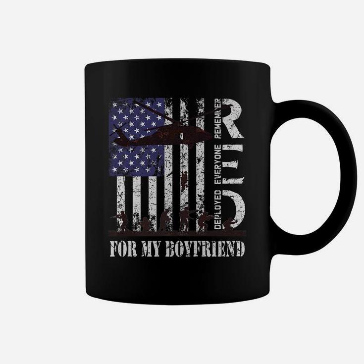 Red Friday For My Deployed Boyfriend Us Flag Military Army Coffee Mug