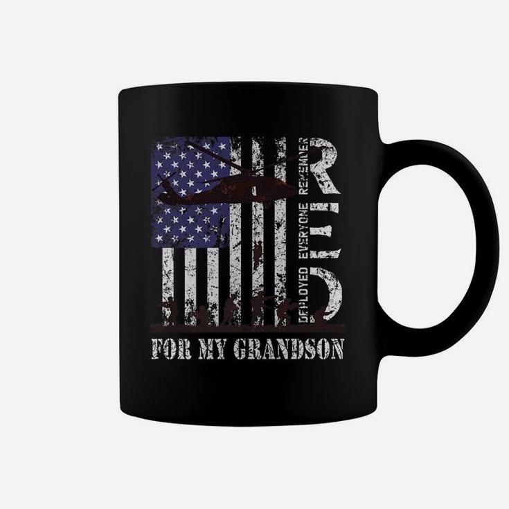 Red Friday For My Grandson Remember Everyone Deployed Army Coffee Mug