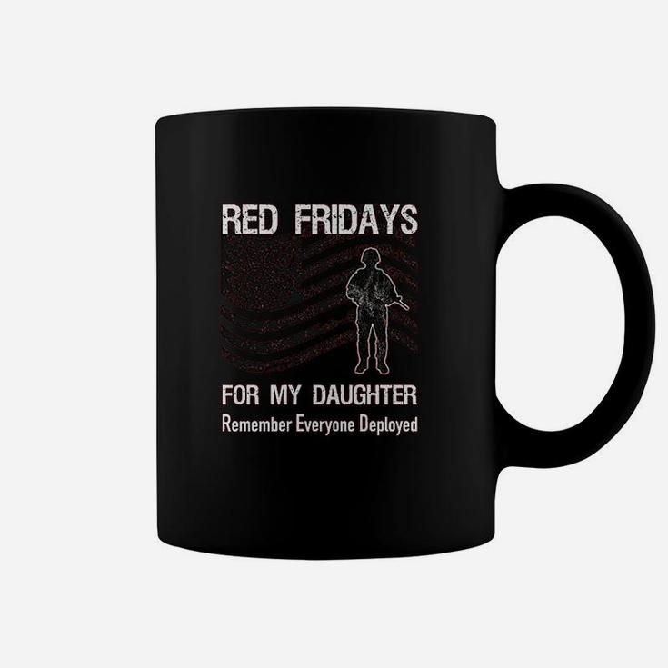 Red Friday Military Daughter Flag Deployed Coffee Mug