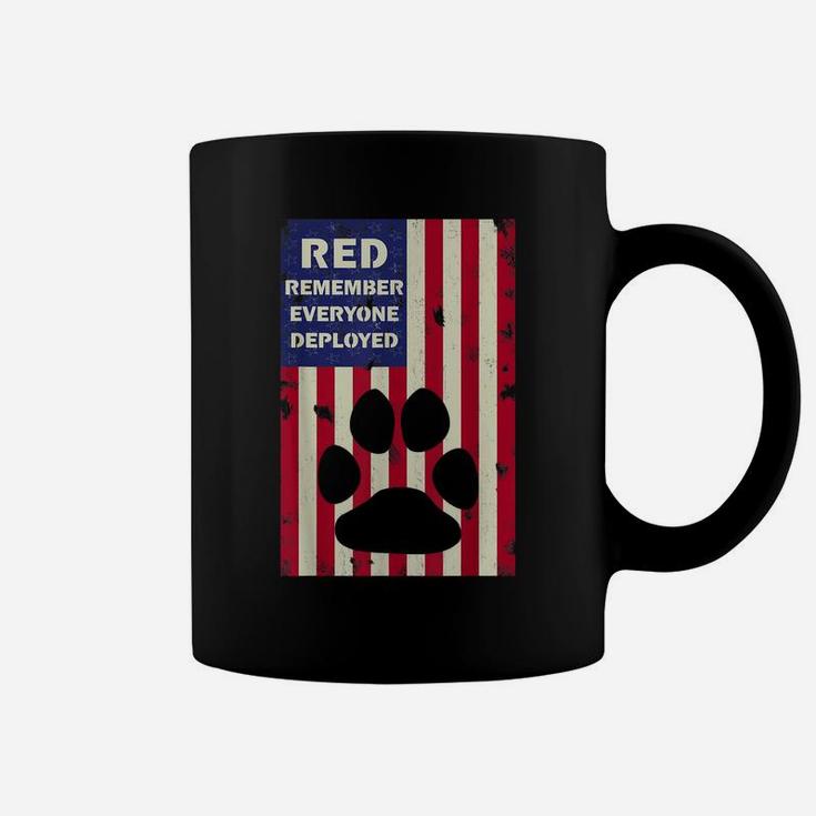 Red Friday Military Service Dogs  Veteran Gift Idea Coffee Mug