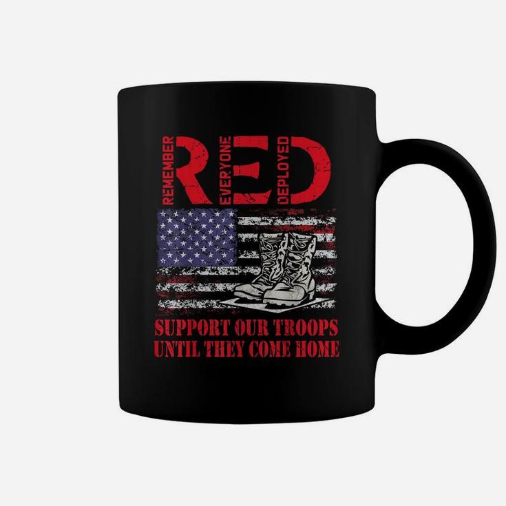 Red Friday Military Support Our Troops Us Flag Army Navy Coffee Mug