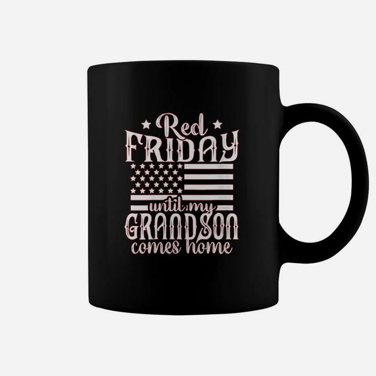 Red Friday Support Military Family Grandson Coffee Mug