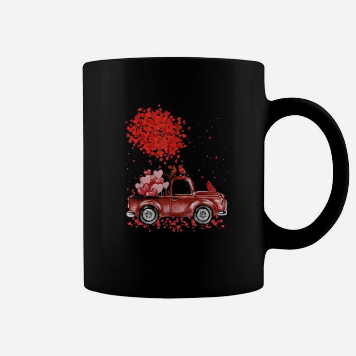 Red Truck Happy Valentines Day Cute Couple Matching Coffee Mug