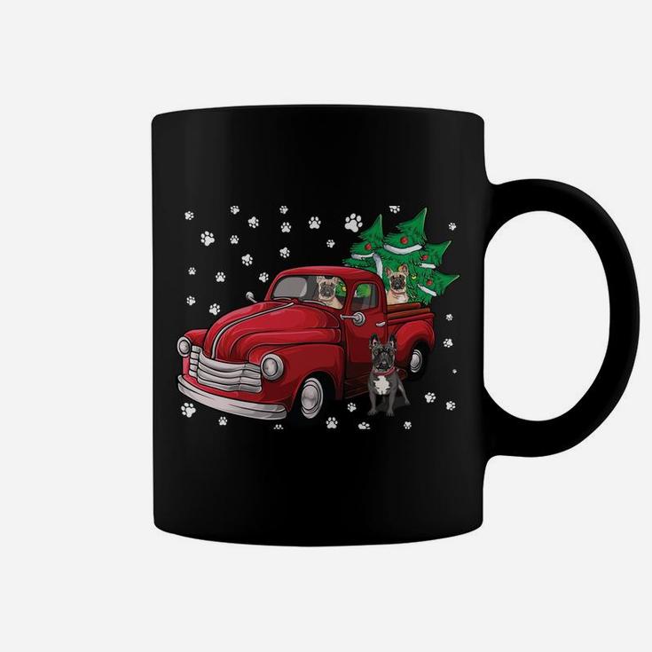 Red Truck Merry Christmas Tree French Bulldog Christmas Sweatshirt Coffee Mug