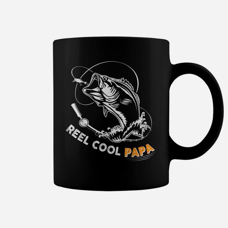 Reel Cool Papa Cute Bass Fish Father's Day Gift Coffee Mug