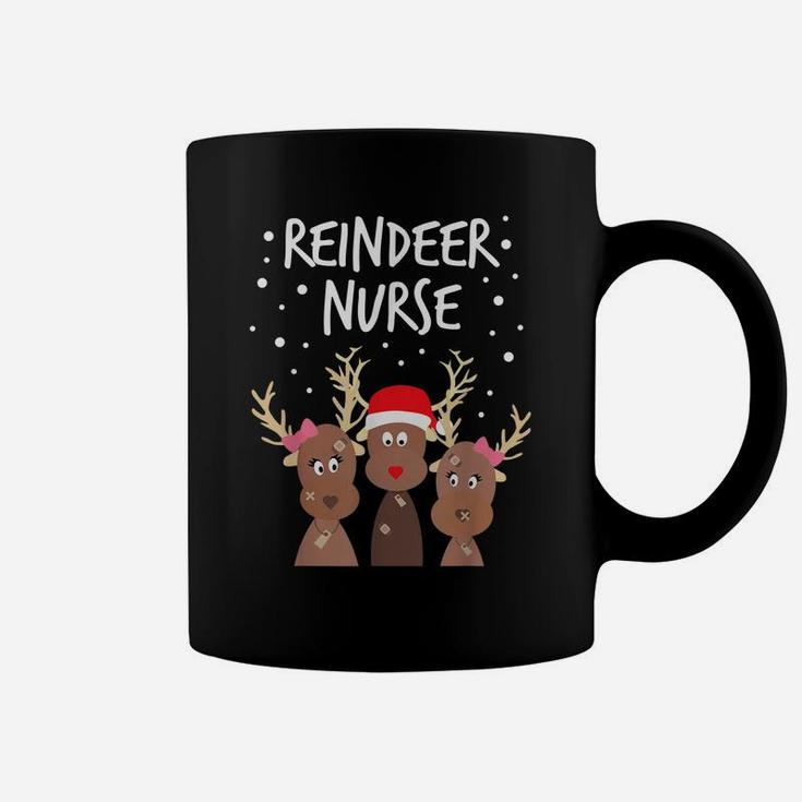Reindeer Nurse Christmas Funny Nurses Xmas Gift Coffee Mug