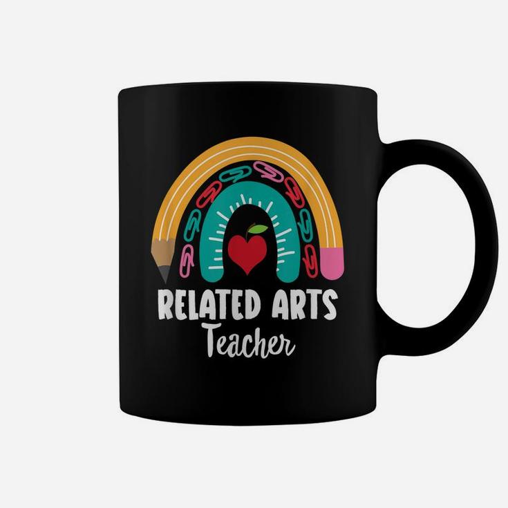 Related Arts Teacher, Funny Boho Rainbow For Teachers Coffee Mug