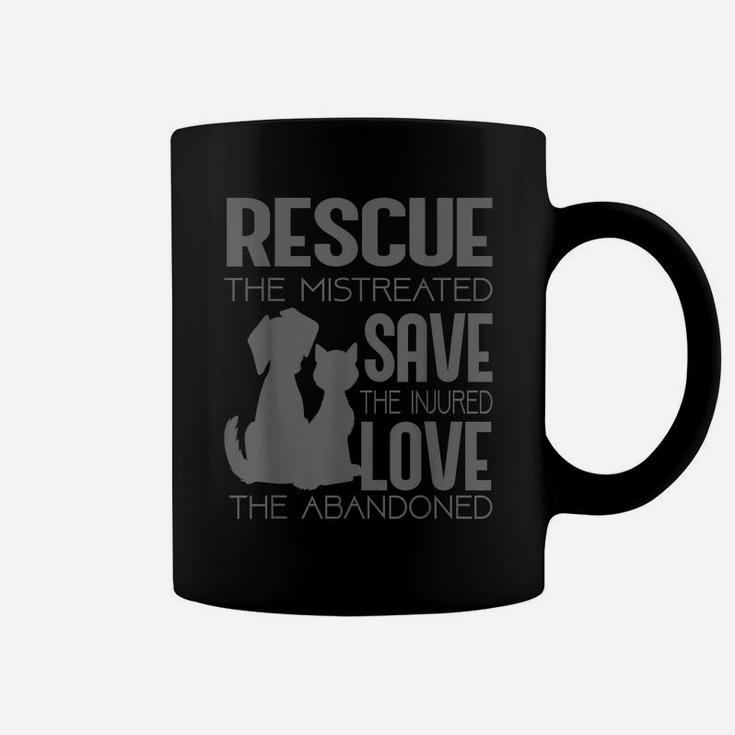 Rescue Save Love Animal Rescue Dog Cat Lovers Cute Gift Coffee Mug
