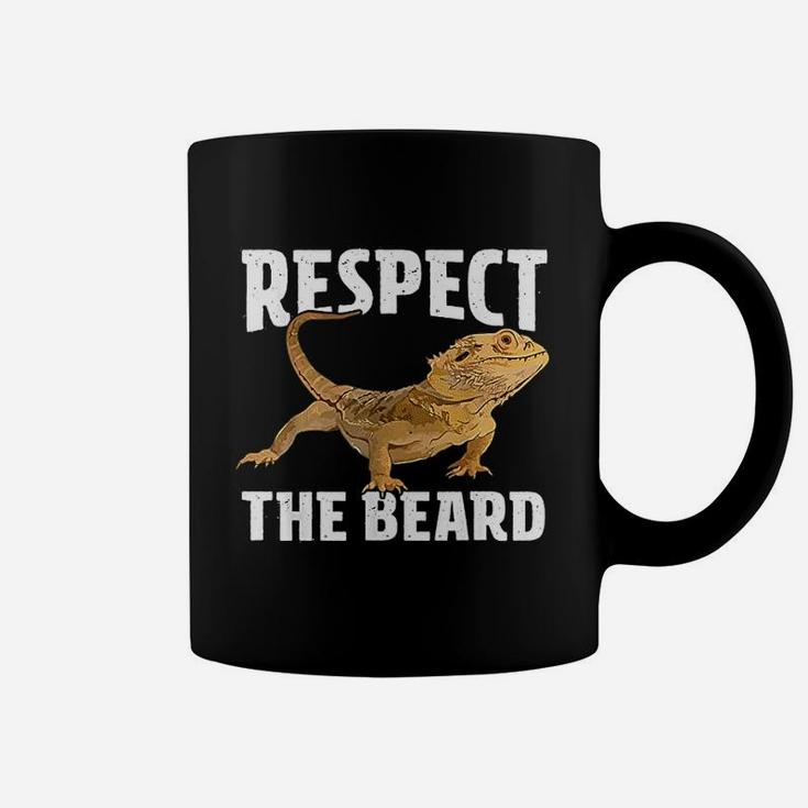 Respect The Beard Bearded Dragon Dad Mom Coffee Mug