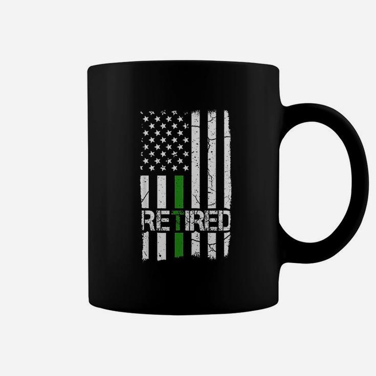 Retired American Flag Coffee Mug