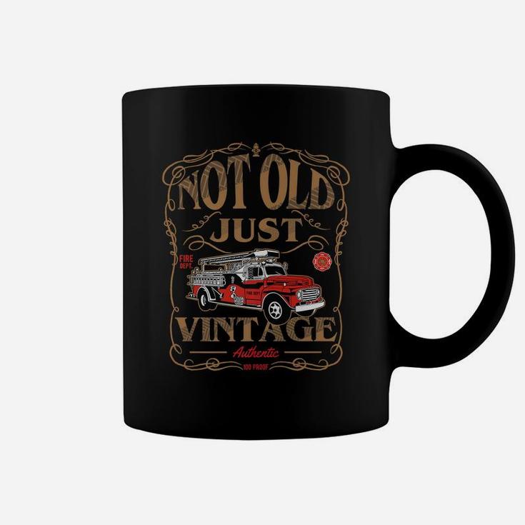 Retired Firefighter Gift Grandpa Antique Vintage Fire Truck Coffee Mug