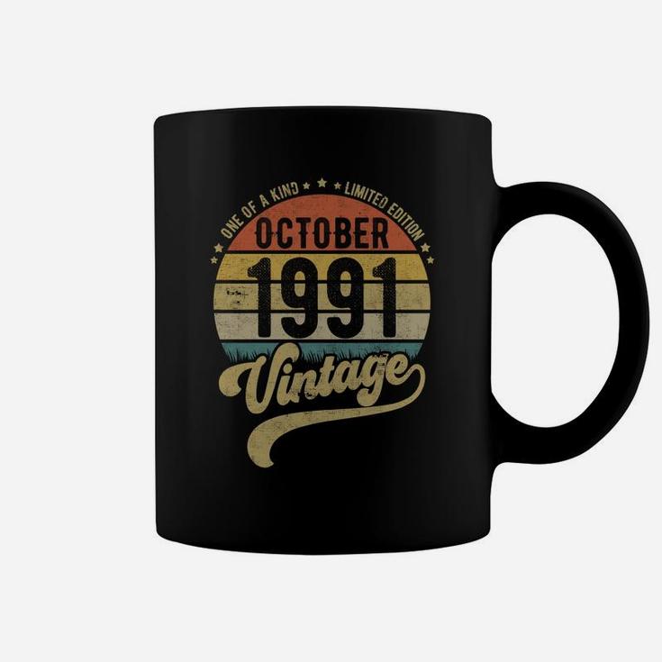 Reto 30Th Birthday, 30 Years Old Born In October 1991 Sweatshirt Coffee Mug