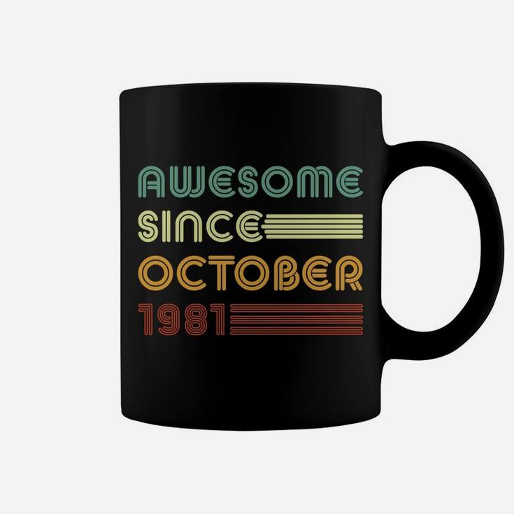 Retro 90S 40 Years 40Th Birthday Awesome Since October 1981 Sweatshirt Coffee Mug