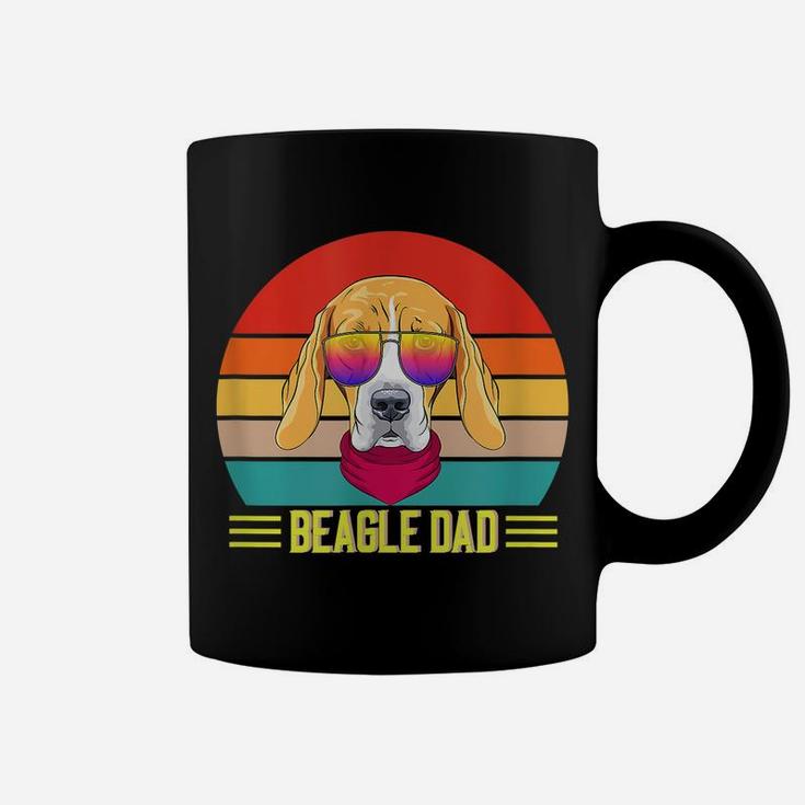 Retro Beagle Dad Gift Dog Owner Pet Tricolor Beagle Father Coffee Mug