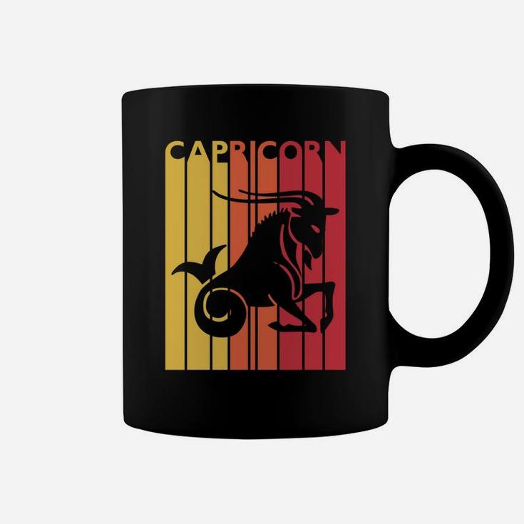 Retro Capricorn Zodiac Sign December January Birthday Gift Coffee Mug