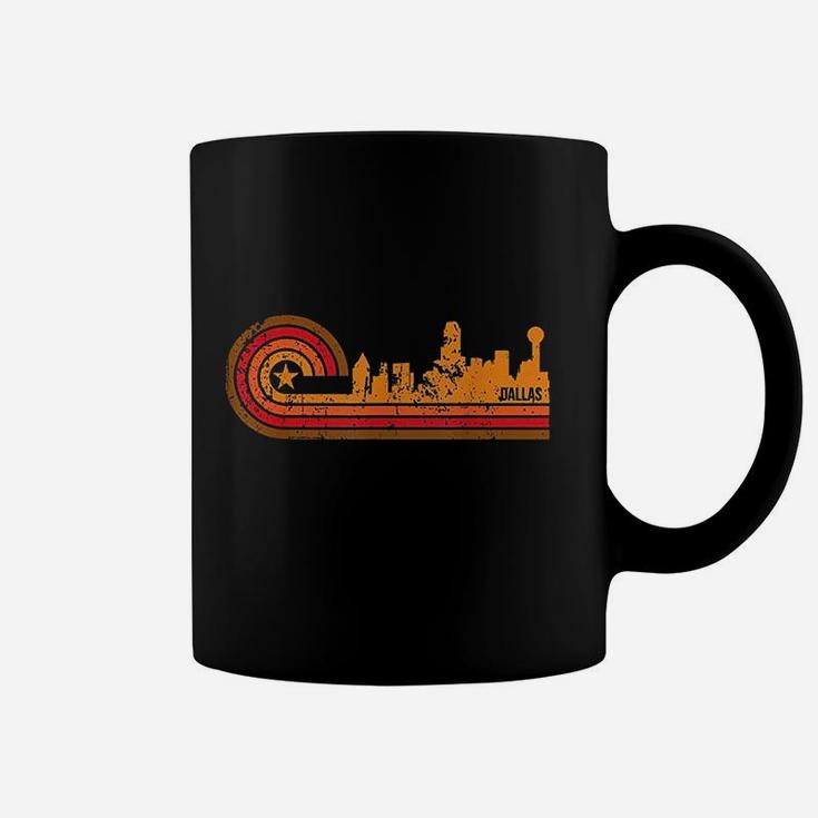Retro Dallas Cityscape  Dallas Tx Skyline Coffee Mug