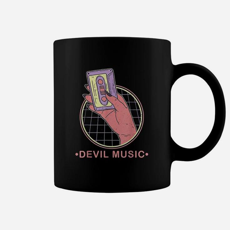 Retro Devil Music Gift  80S Aesthetic Occult Coffee Mug
