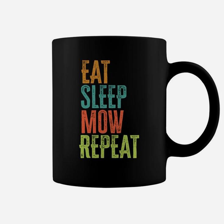 Retro Eat Sleep Mow Repeat Lawn Mower Grass Garden Mowing Sweatshirt Coffee Mug