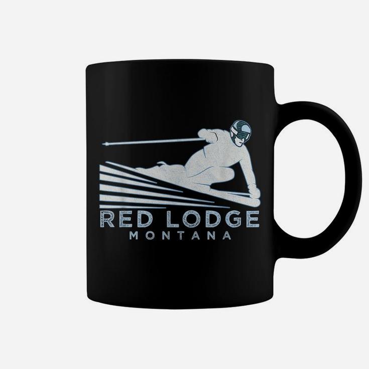 Retro Ski Red Lodge, Montana Illustration - Vintage Snow Ski Coffee Mug
