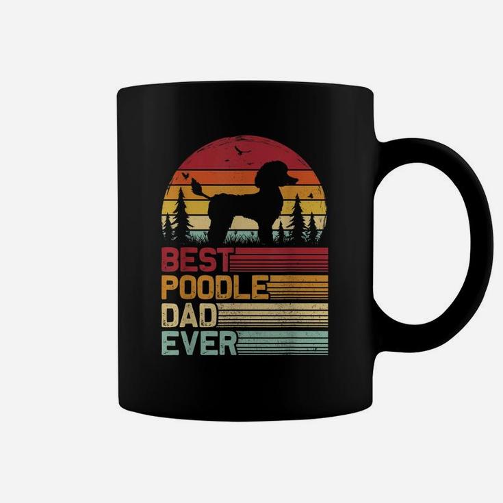 Retro Vintage Best Poodle Dad Ever Fathers Day Coffee Mug