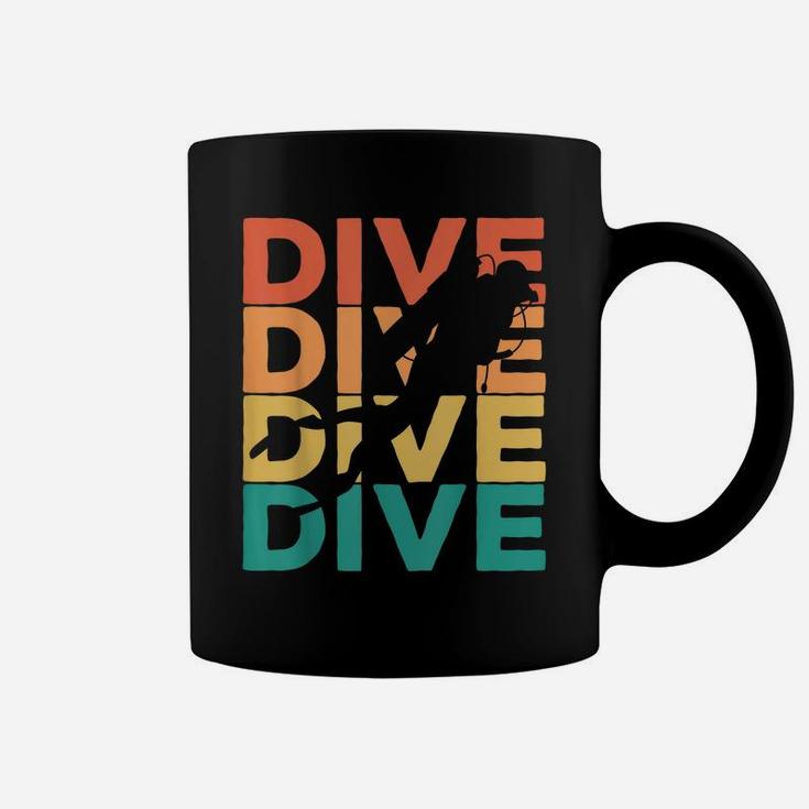 Retro Vintage Diving Gift For Scuba Divers Coffee Mug