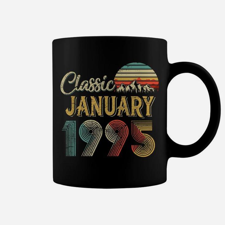 Retro Vintage January 1995 25Th Birthday Gift For Men Women Coffee Mug