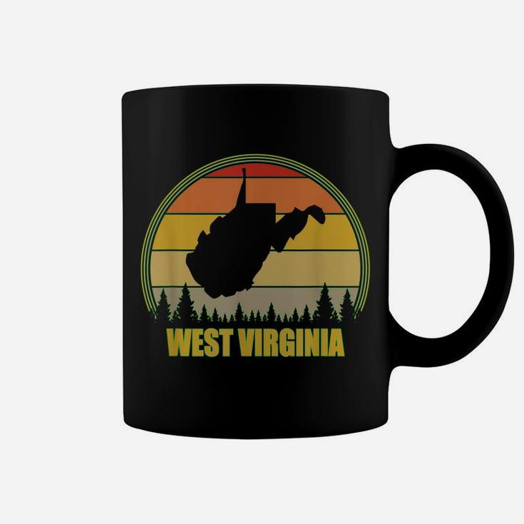 Retro Vintage Sunset Trees State Of West Virginia Coffee Mug