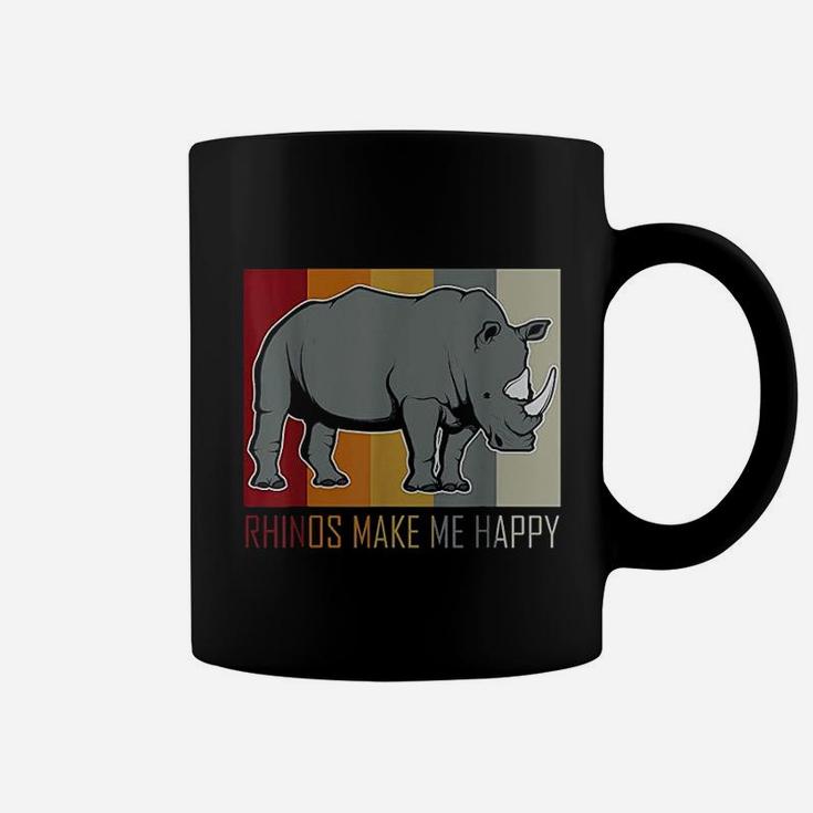 Rhinos Make Me Happy Rhino Coffee Mug