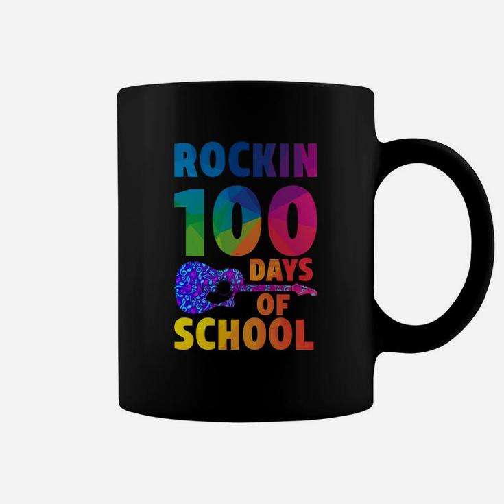 Rockin 100 Days Of School Guitar Happy 100th Day Of School Coffee Mug