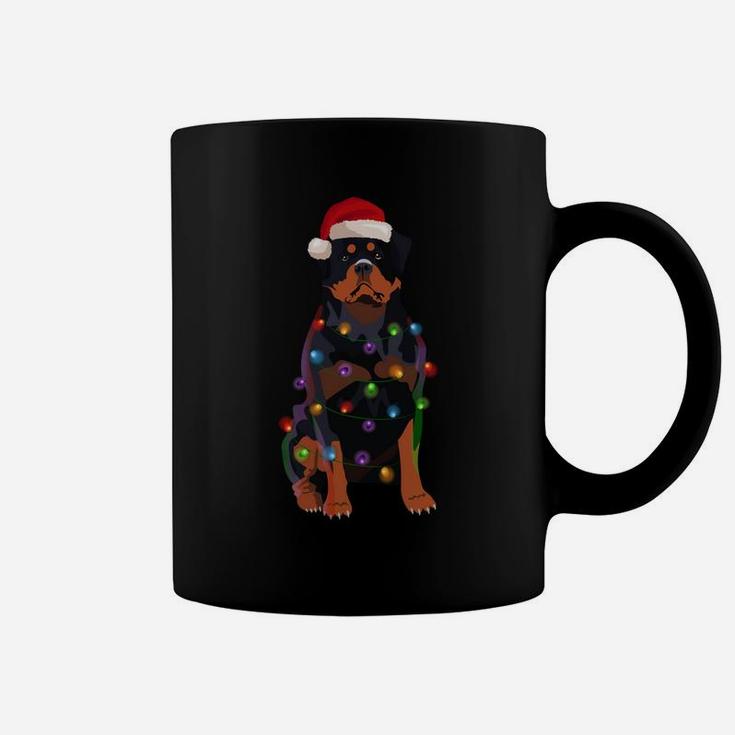 Rottweiler Christmas Lights Xmas Dog Lover Sweatshirt Coffee Mug