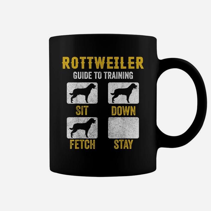 Rottweiler Guide To Training Shirts, Dog Mom Dad Lover Owner Coffee Mug