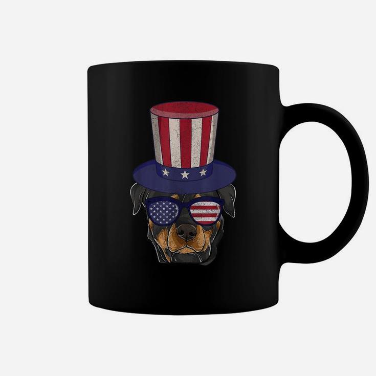 Rottweiler Patriotic Dog Mom & Dad Shirts, 4Th Of July Usa Coffee Mug