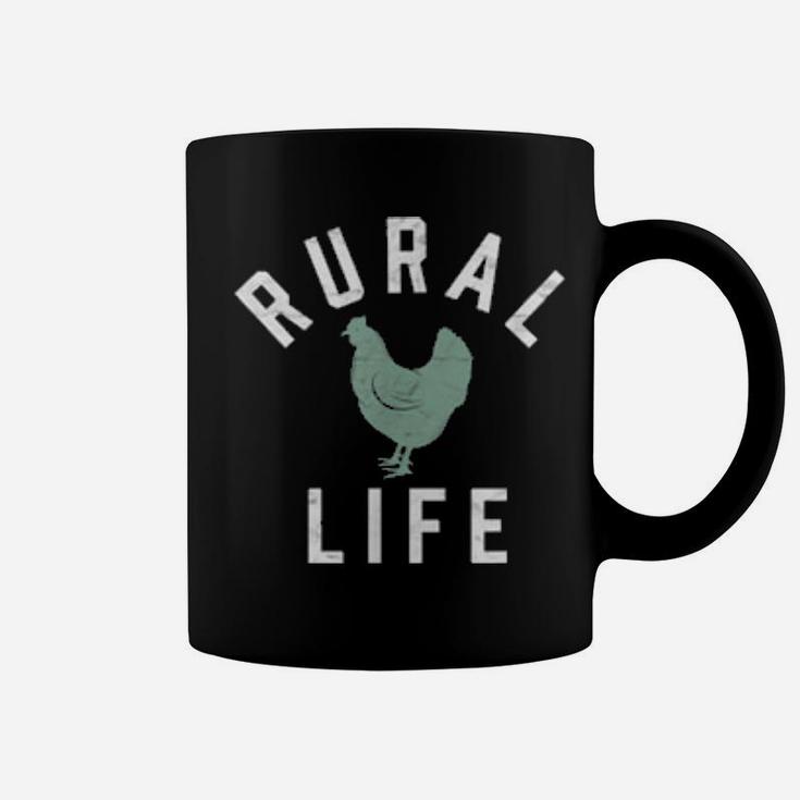 Rural Life Chicken Hen Farmer Retro Distressed Coffee Mug