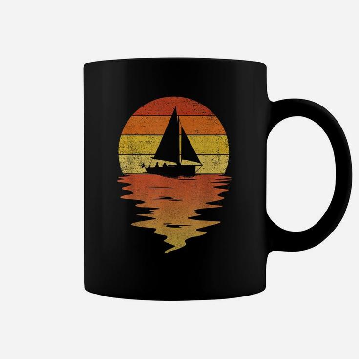 Sailing Shirt Retro Sunset 70S Vintage Sailboat Coffee Mug