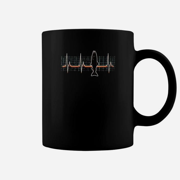 Salmon Fish Retro Heartbeat Vintage 80S Style Gift Coffee Mug