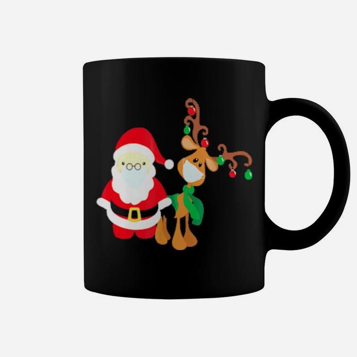 Santa And Reindeer Coffee Mug