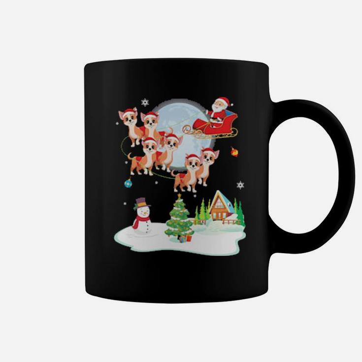 Santa Claus Chihuahua Dogs Snowman Dance Noel Presents Coffee Mug