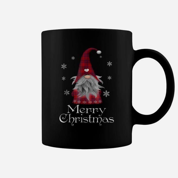 Santa Claus Garden Gnome Merry Christmas Plaid T Shirt Coffee Mug