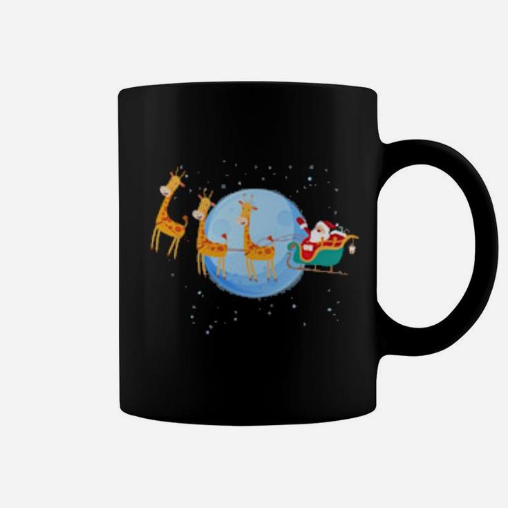 Santa Claus Riding Giraffe Coffee Mug