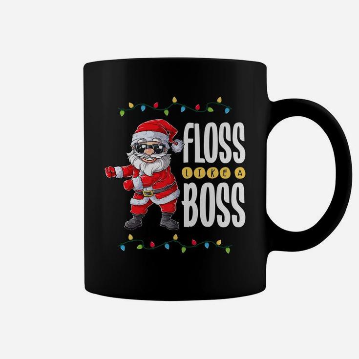 Santa Floss Like A Boss Christmas Boys Kids Xmas Flossing Coffee Mug