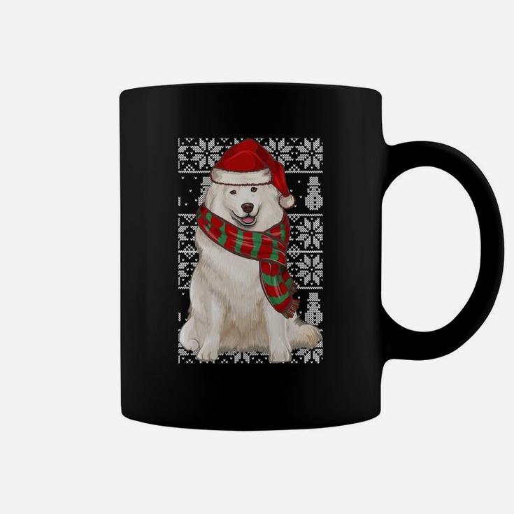 Santa Hat Xmas Samoyed Ugly Christmas Sweatshirt Coffee Mug