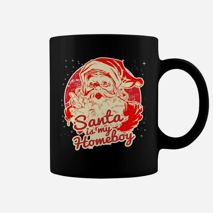 Santa Is My Homeboy Retro Vintage Santa Claus Coffee Mug