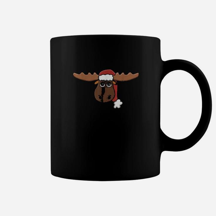 Santa Moose With Hat Coffee Mug