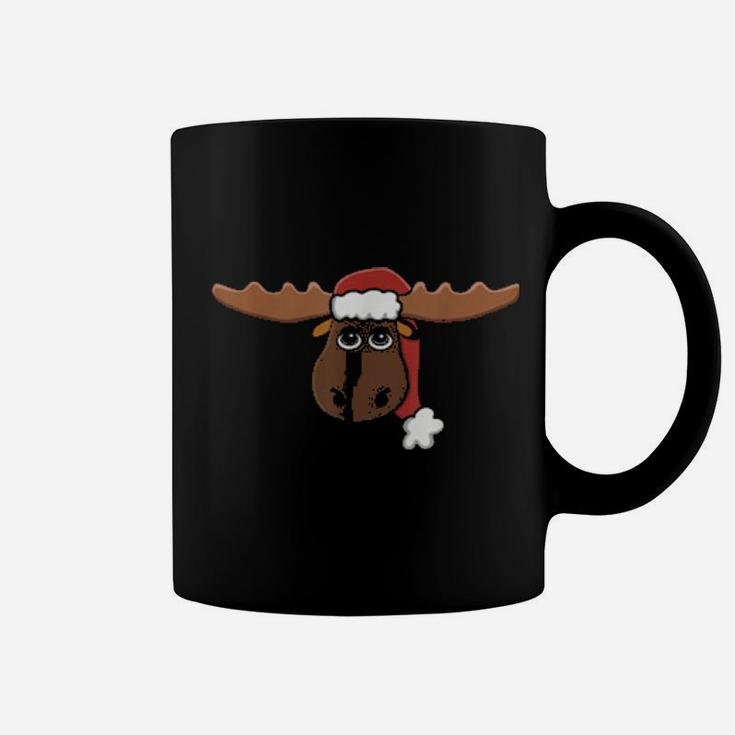 Santa Moose With Hat Coffee Mug