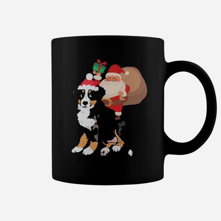 Santa Riding Bernese Mountain Dog Coffee Mug