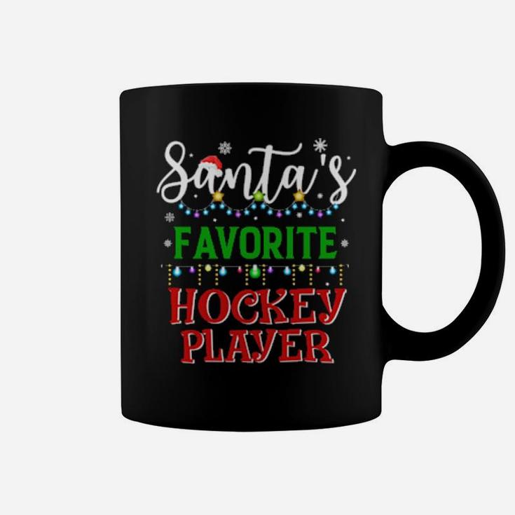 Santa's Favorite Hockey Player Matching Family Xmas Coffee Mug