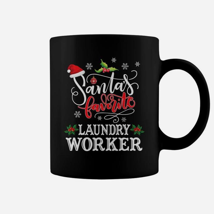 Santa's Favorite Laundry Worker Christmas Party Gift Xmas Coffee Mug