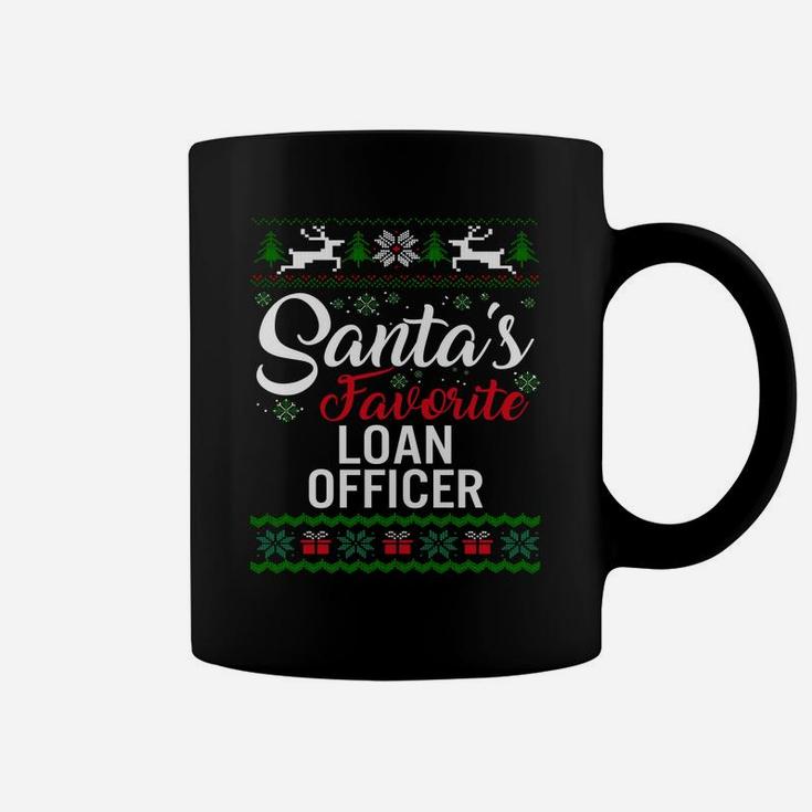 Santas Favorite Loan Officer Christmas Ugly Family Sweatshirt Coffee Mug